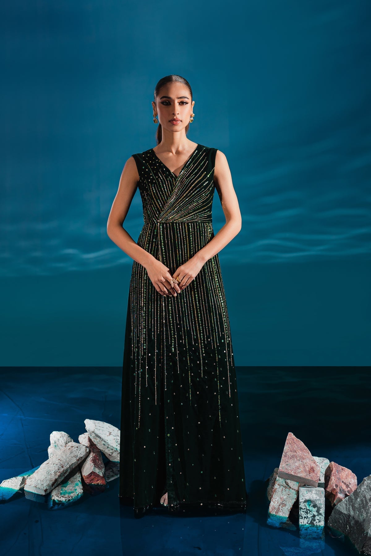 batik formal dresses One Shoulder Batik Gown, Formal Satin Maxi Dress