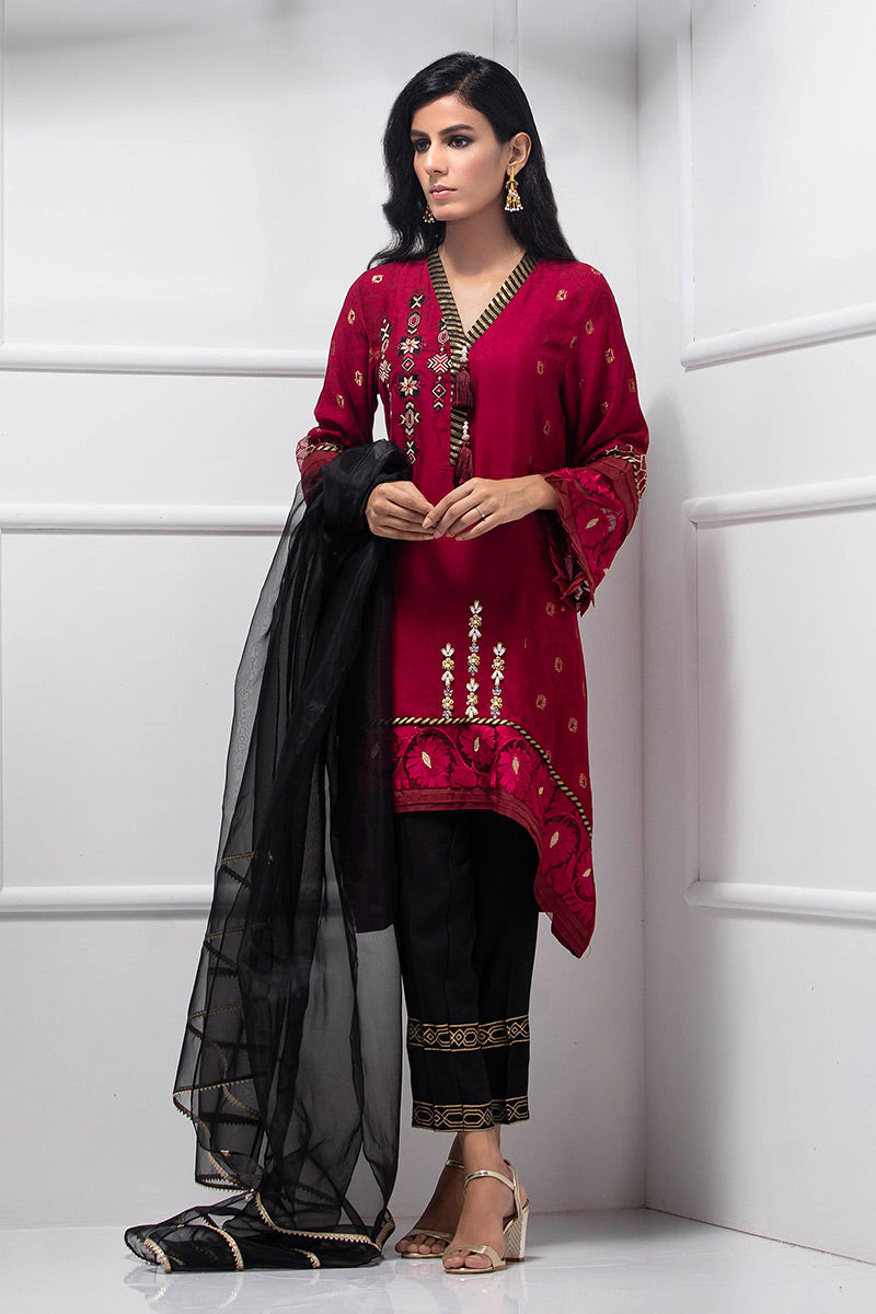 Fatima Khan | Luxury Pret 24 | CARDINAL RED