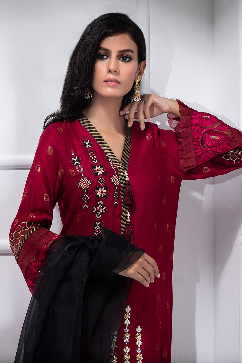 Fatima Khan | Luxury Pret 24 | CARDINAL RED