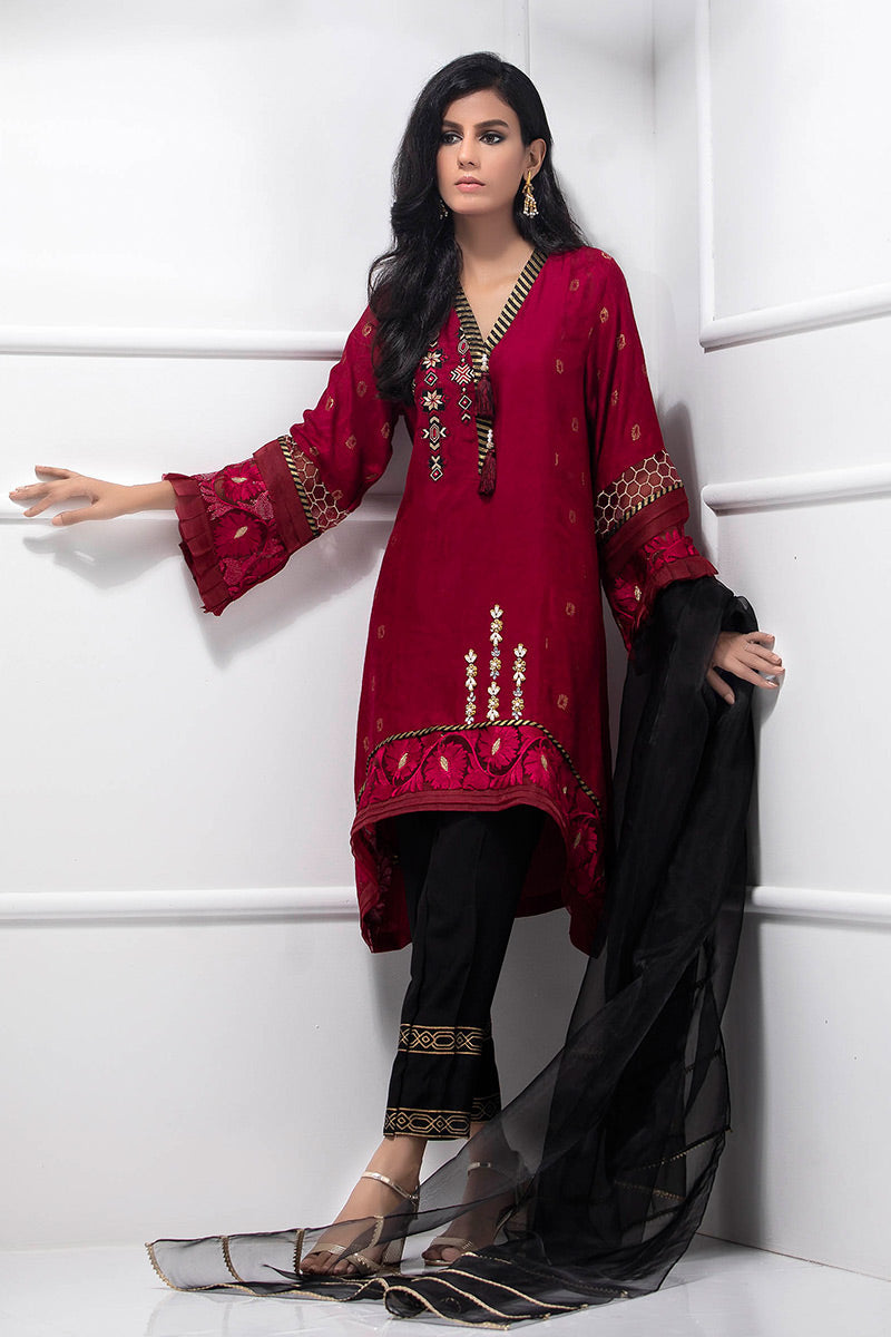 Fatima Khan | Luxury Pret 24 | CARDINAL RED