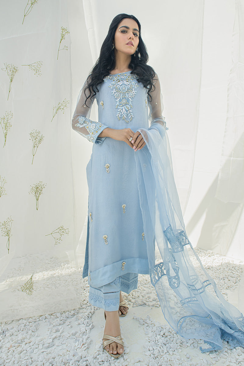 Fatima Khan | Luxury Pret 24 | POWDER BLUE