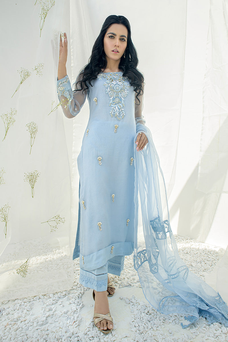 Fatima Khan | Luxury Pret 24 | POWDER BLUE