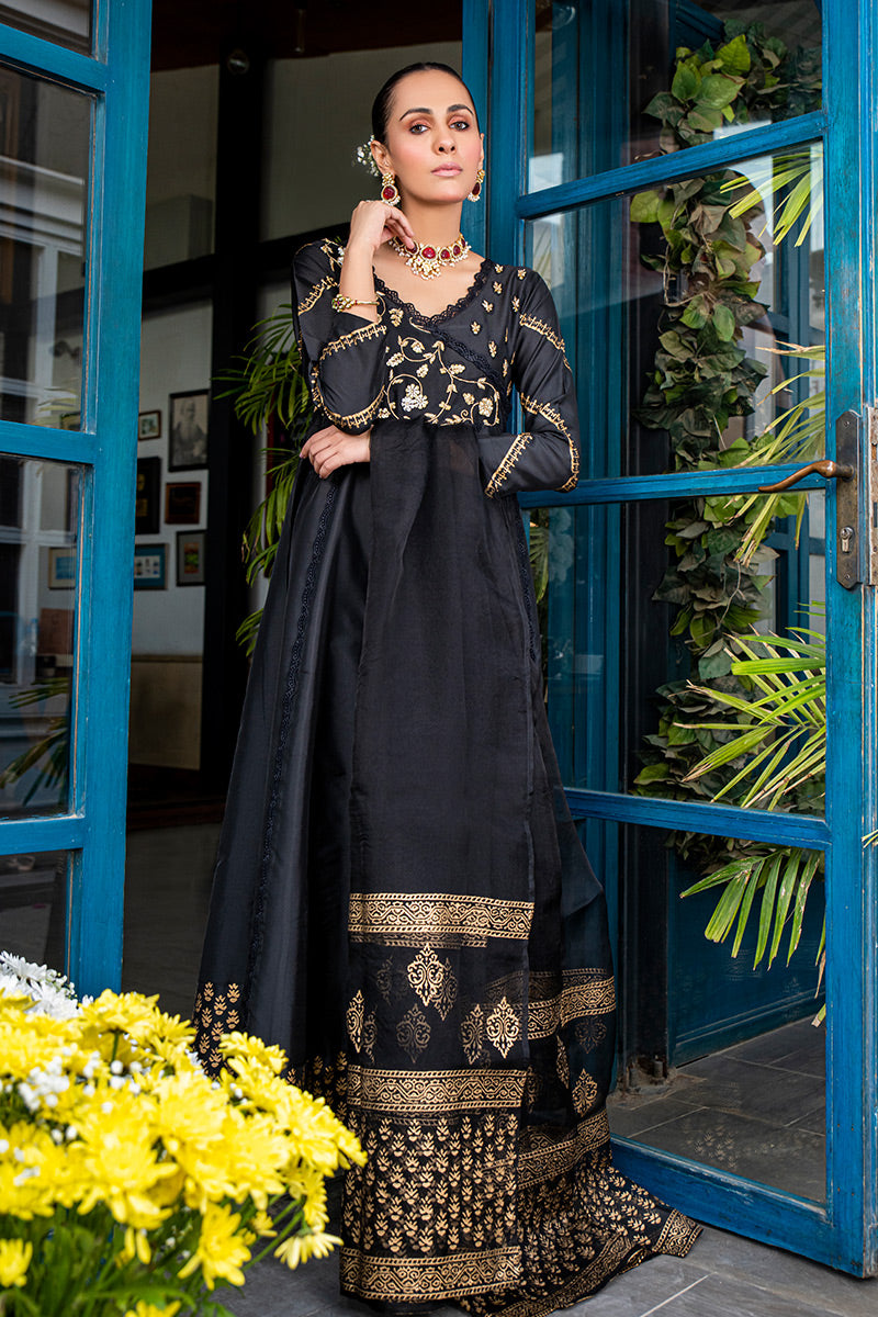 Fatima Khan | Luxury Pret 24 | SAFFRON BLACK
