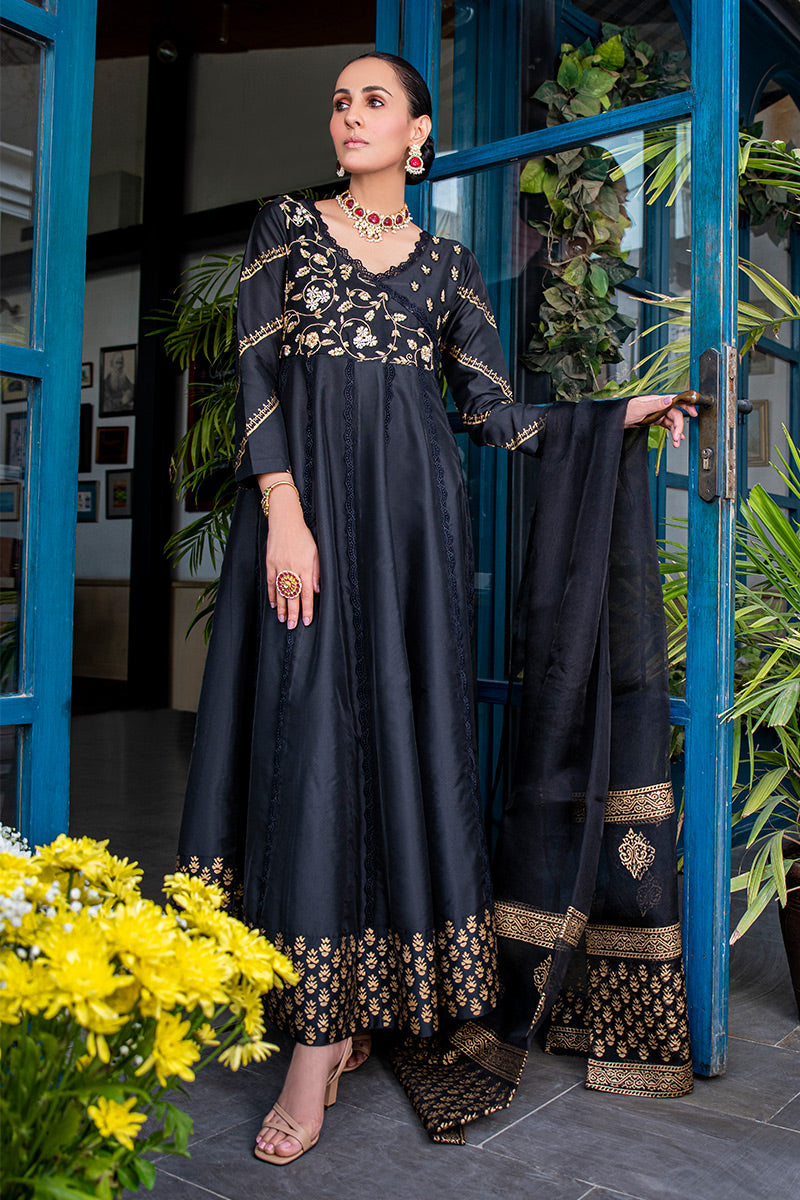 Fatima Khan | Luxury Pret 24 | SAFFRON BLACK