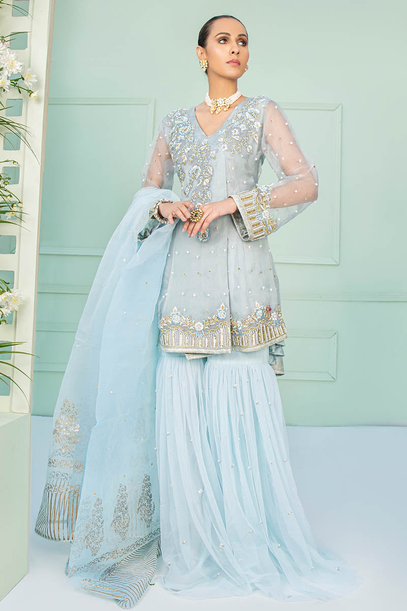 Fatima Khan | Luxury Pret 24 | MINHA (GREY ORGANZA)