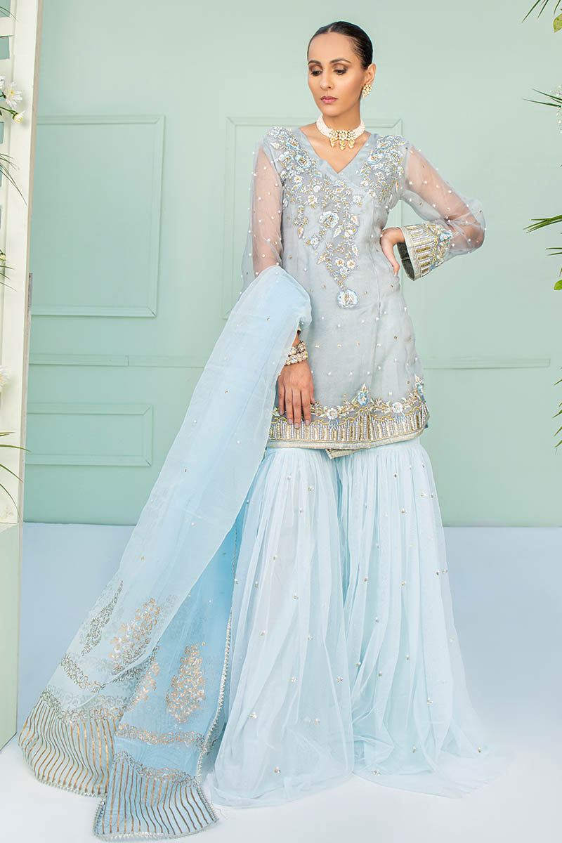 Fatima Khan | Luxury Pret 24 | MINHA (GREY ORGANZA)