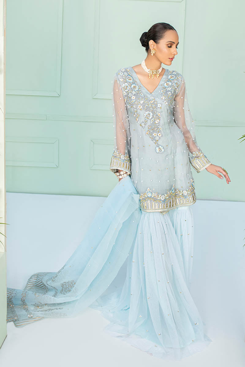 Fatima Khan | Luxury Pret 24 | MINHA (GREY ORGANZA)