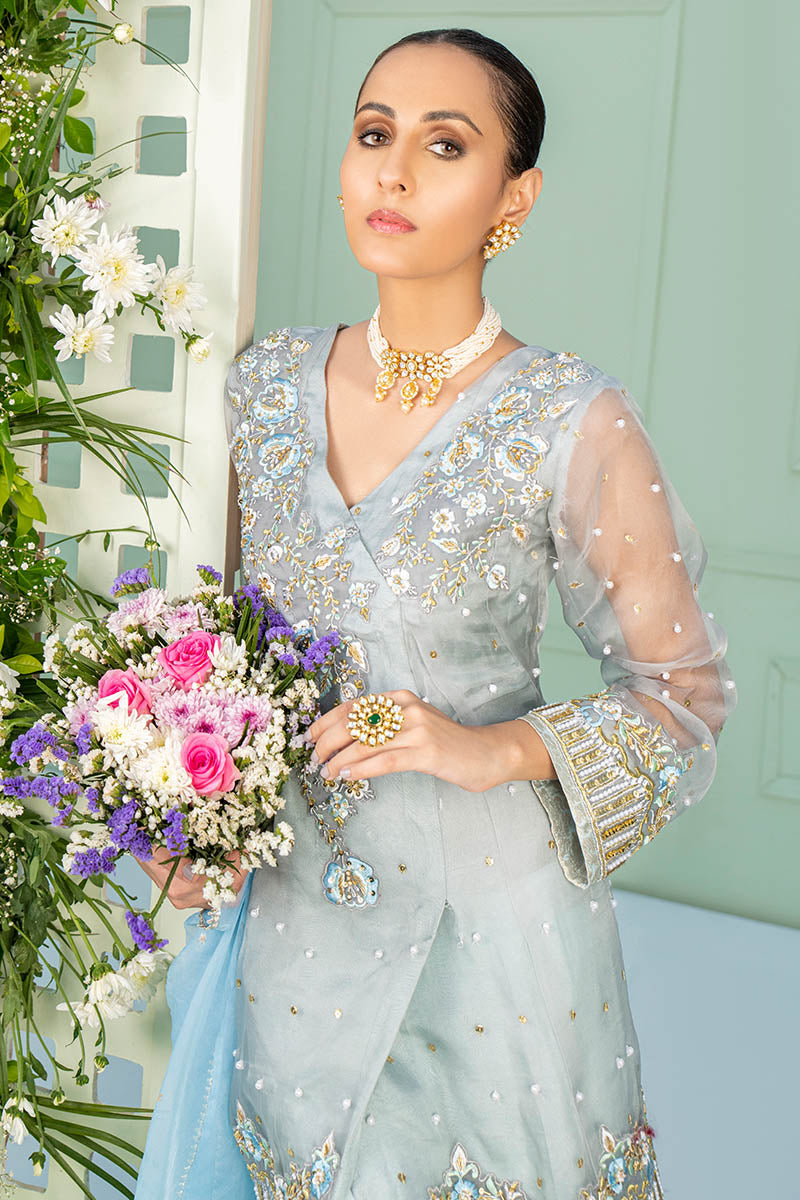 Fatima Khan | Luxury Pret 24 | MINHA (GREY ORGANZA)