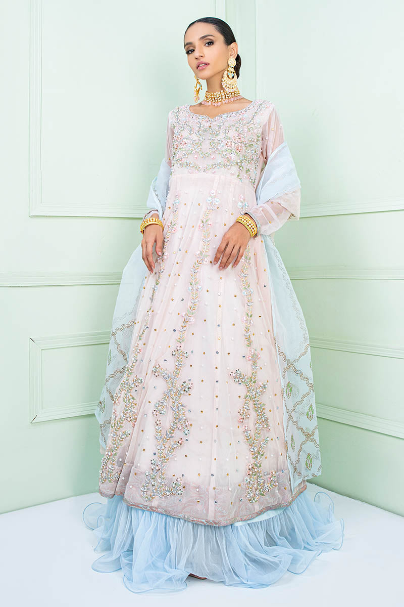 Fatima Khan | Luxury Pret 24 | NISSA (NUDE EMBROIDERED ORGANZA)