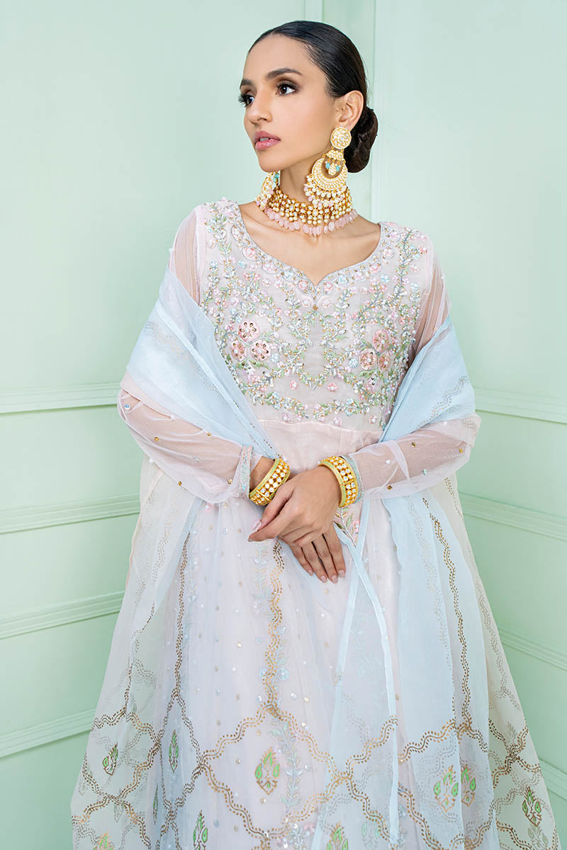 Fatima Khan | Luxury Pret 24 | NISSA (NUDE EMBROIDERED ORGANZA)