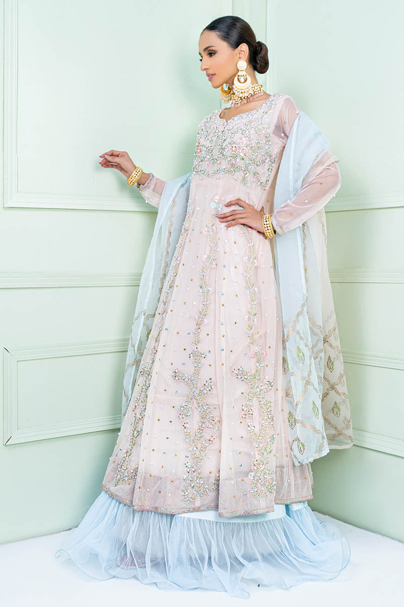 Fatima Khan | Luxury Pret 24 | NISSA (NUDE EMBROIDERED ORGANZA)