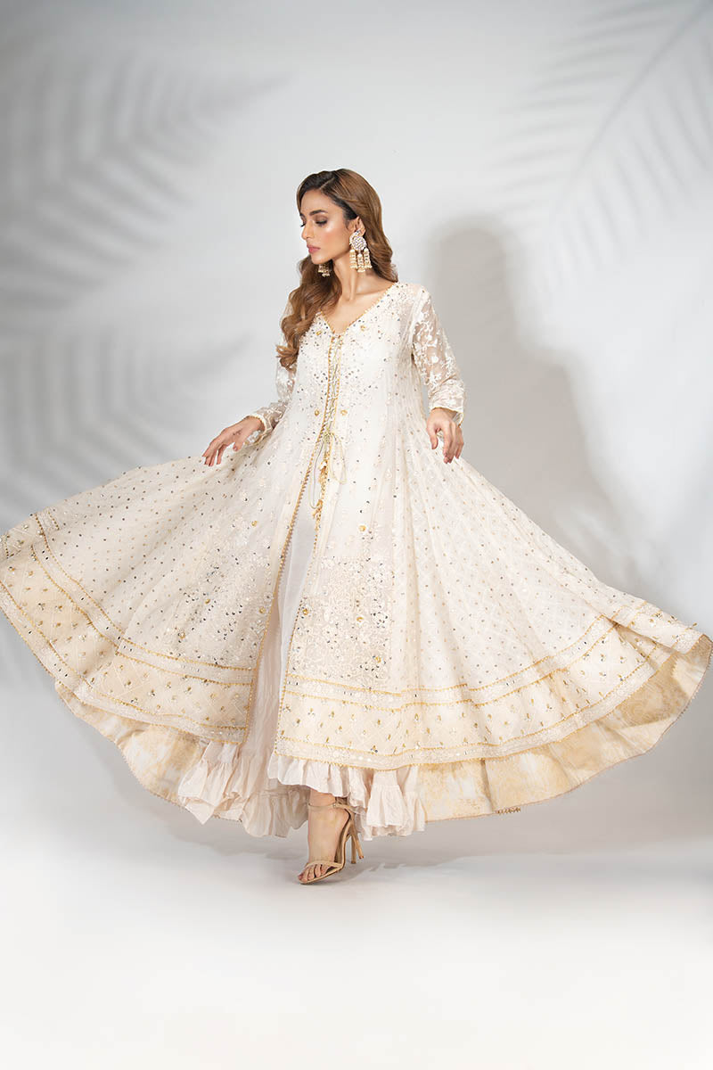 Fatima Khan | Best Sellers 24 | EGG SHELL WHITE KALIDAR