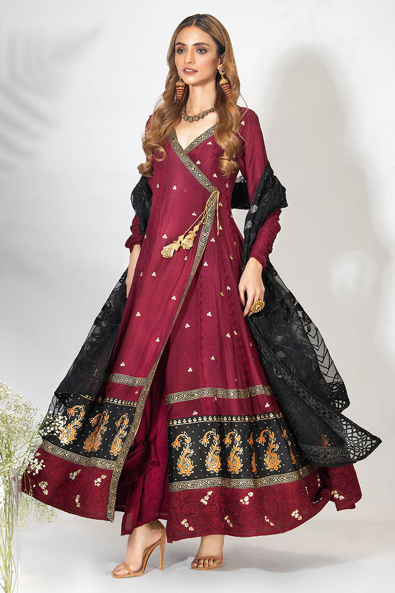 Fatima Khan | Best Sellers 24 | AMBER MAROON KALIDAR