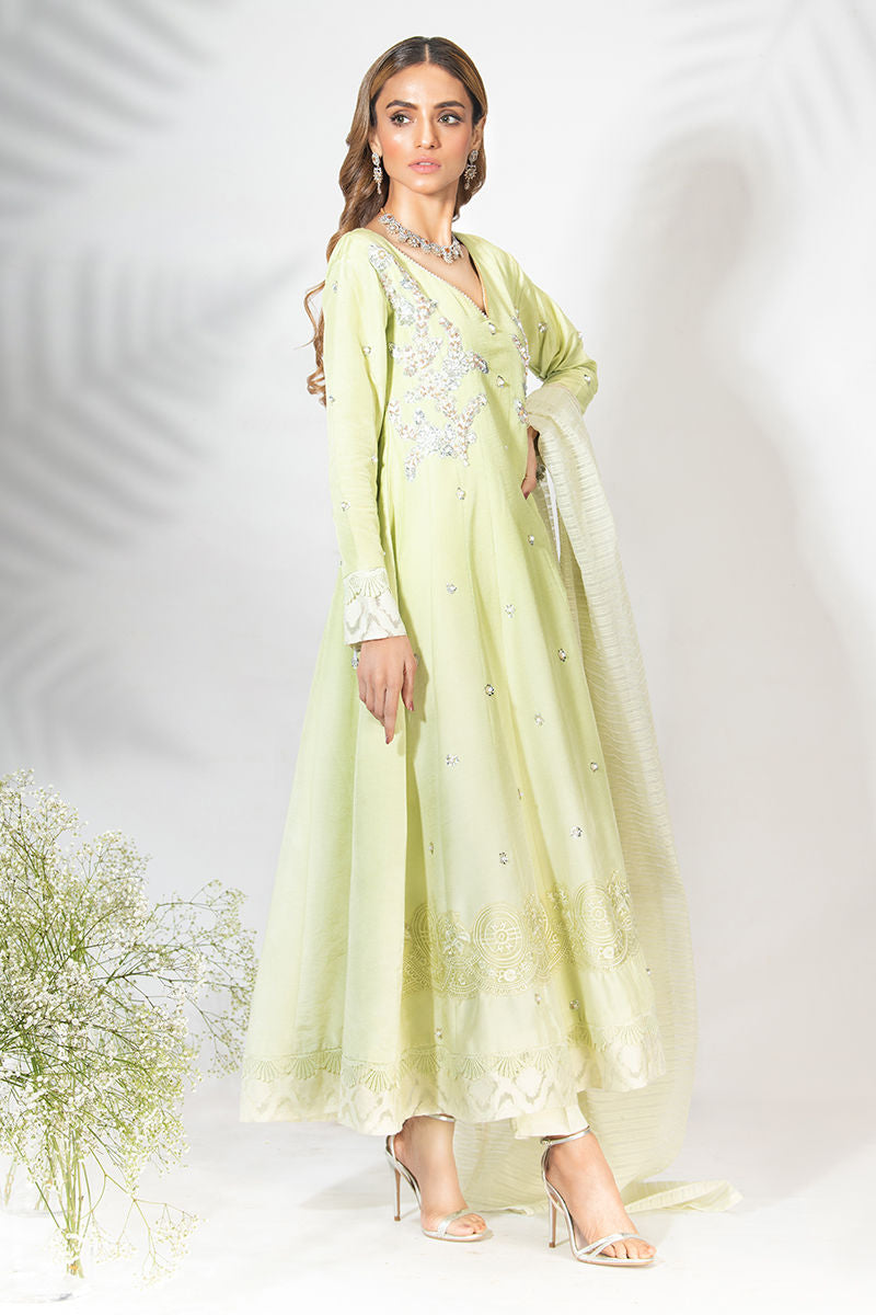 Fatima Khan | Luxury Pret 24 | SAGE MINT KALIDAR