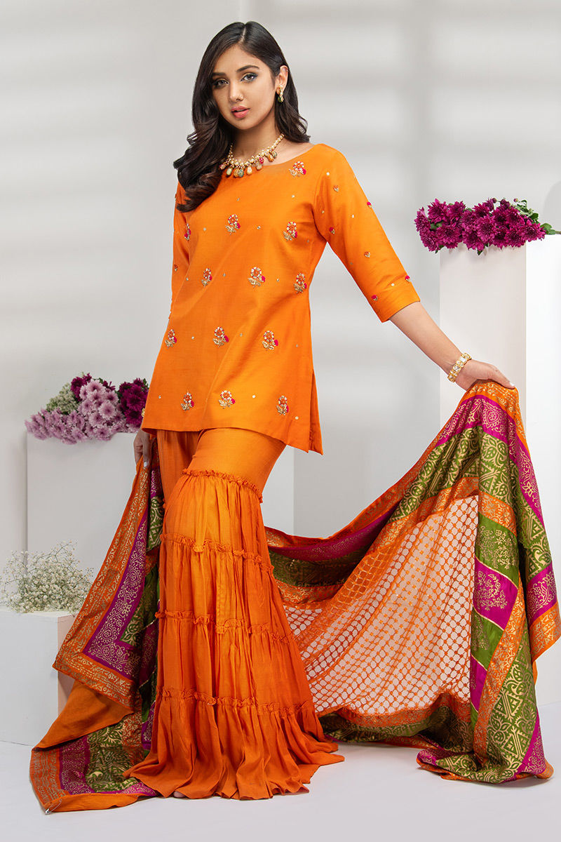 Fatima Khan | Luxury Pret 24 | SAFFRON GOLD