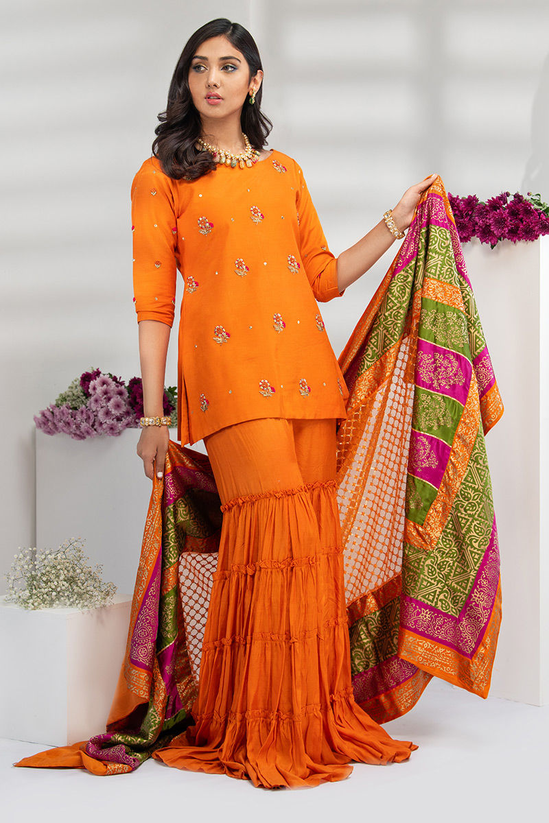 Fatima Khan | Luxury Pret 24 | SAFFRON GOLD