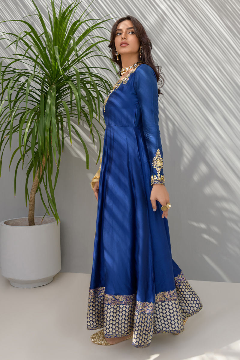 Fatima Khan | Luxury Pret 24 | COBALT BLUE PISHWAS