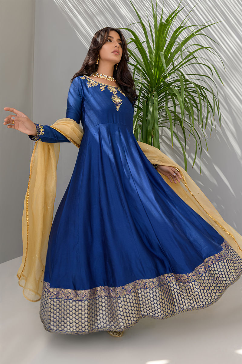 Fatima Khan | Luxury Pret 24 | COBALT BLUE PISHWAS