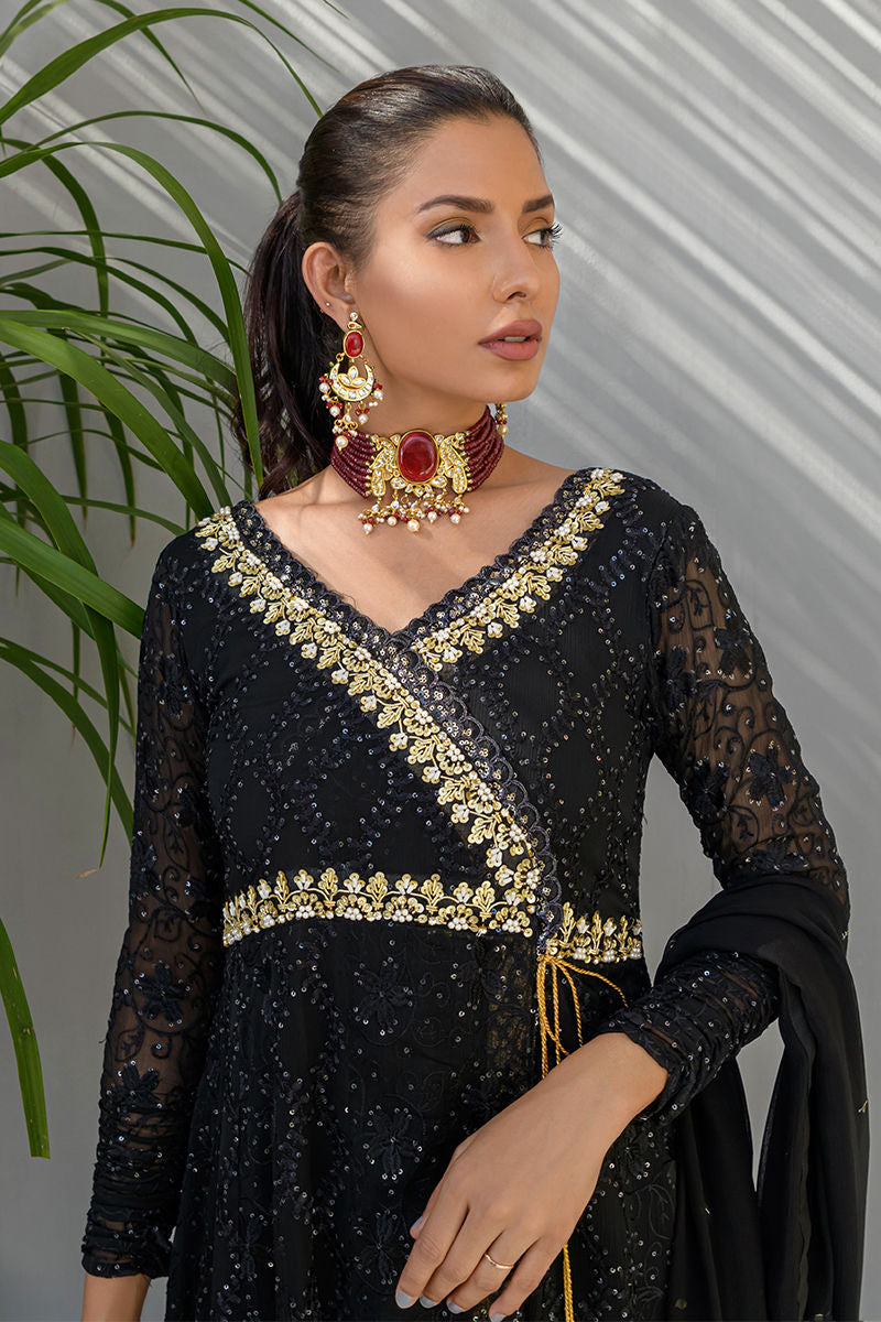 Fatima Khan | Luxury Pret 24 | CHARCOAL GOLD