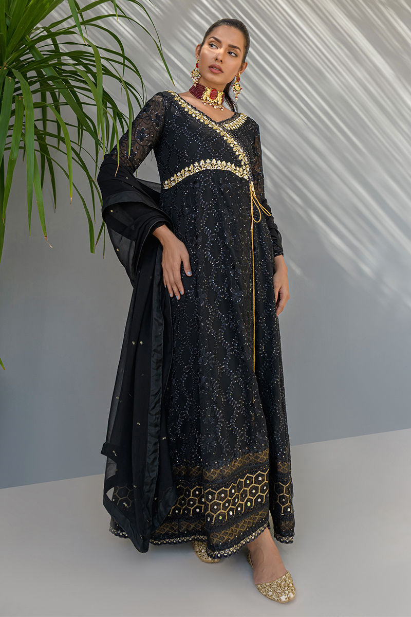 Fatima Khan | Luxury Pret 24 | CHARCOAL GOLD