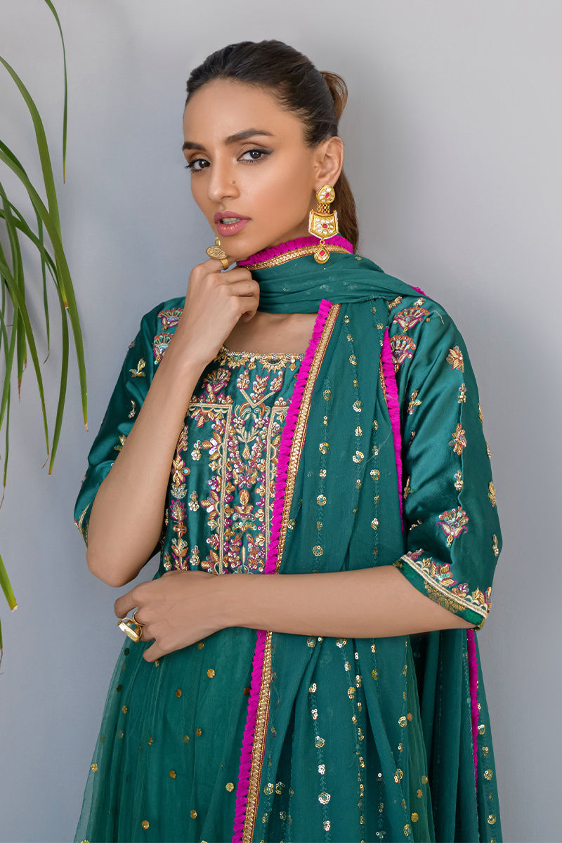 Fatima Khan | Luxury Pret 24 | JADE GREEN GOLD