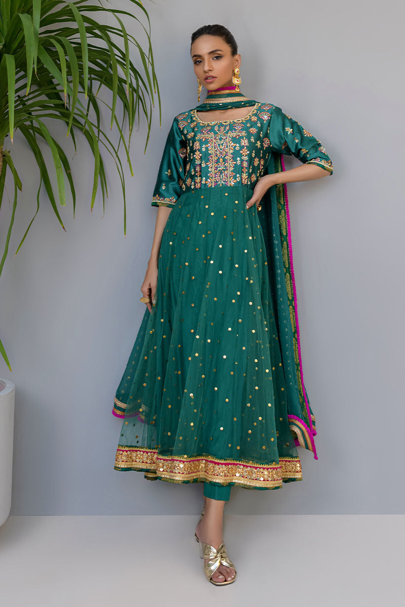 Fatima Khan | Luxury Pret 24 | JADE GREEN GOLD