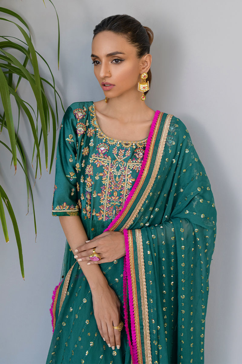 Fatima Khan | Luxury Pret 24 | JADE GREEN GOLD