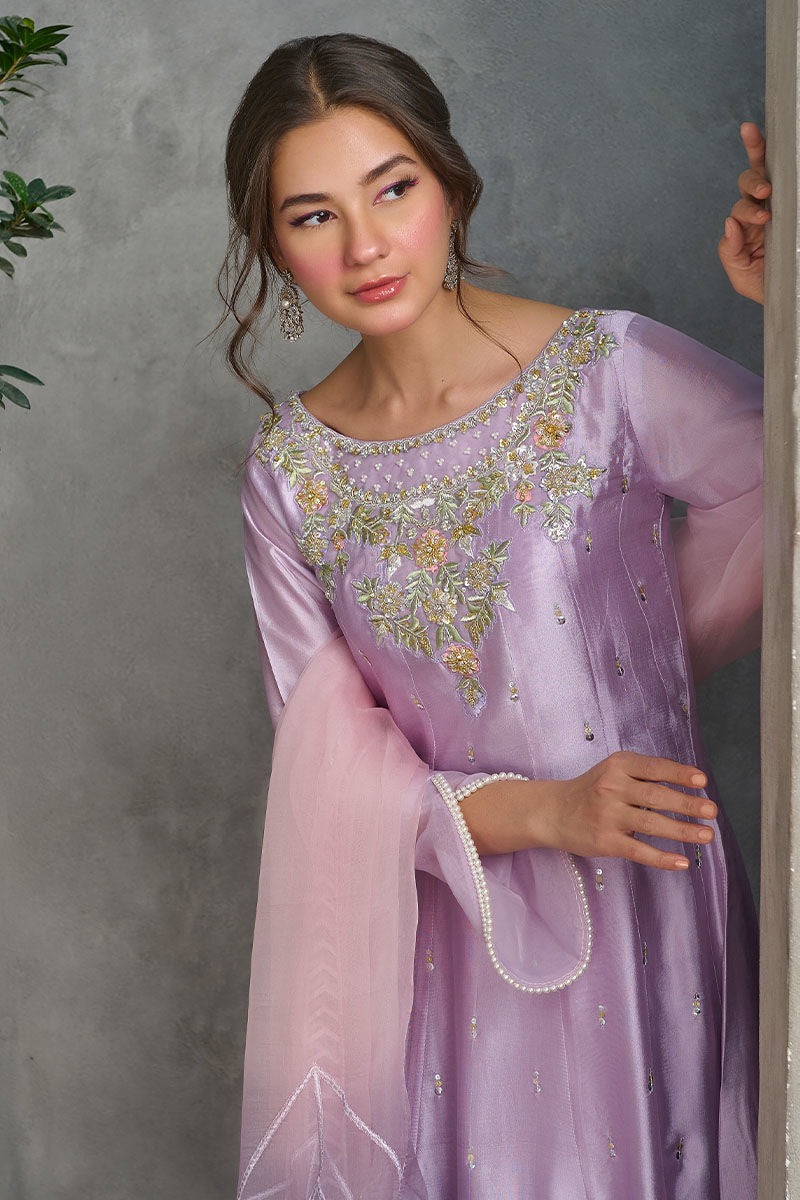 Fatima Khan | Best Sellers 24 | MISTY LILAC KALIDAR