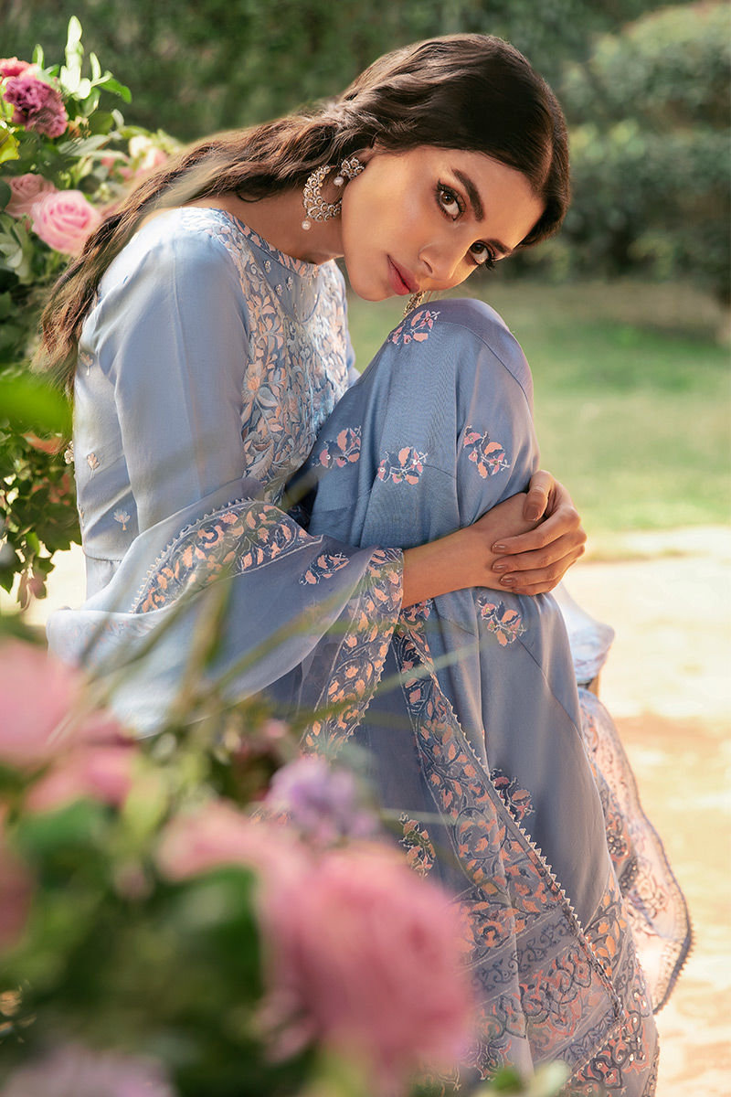 Ansab Jahangir | Luxury Silk Pret | PERIWINKLE BLOOM