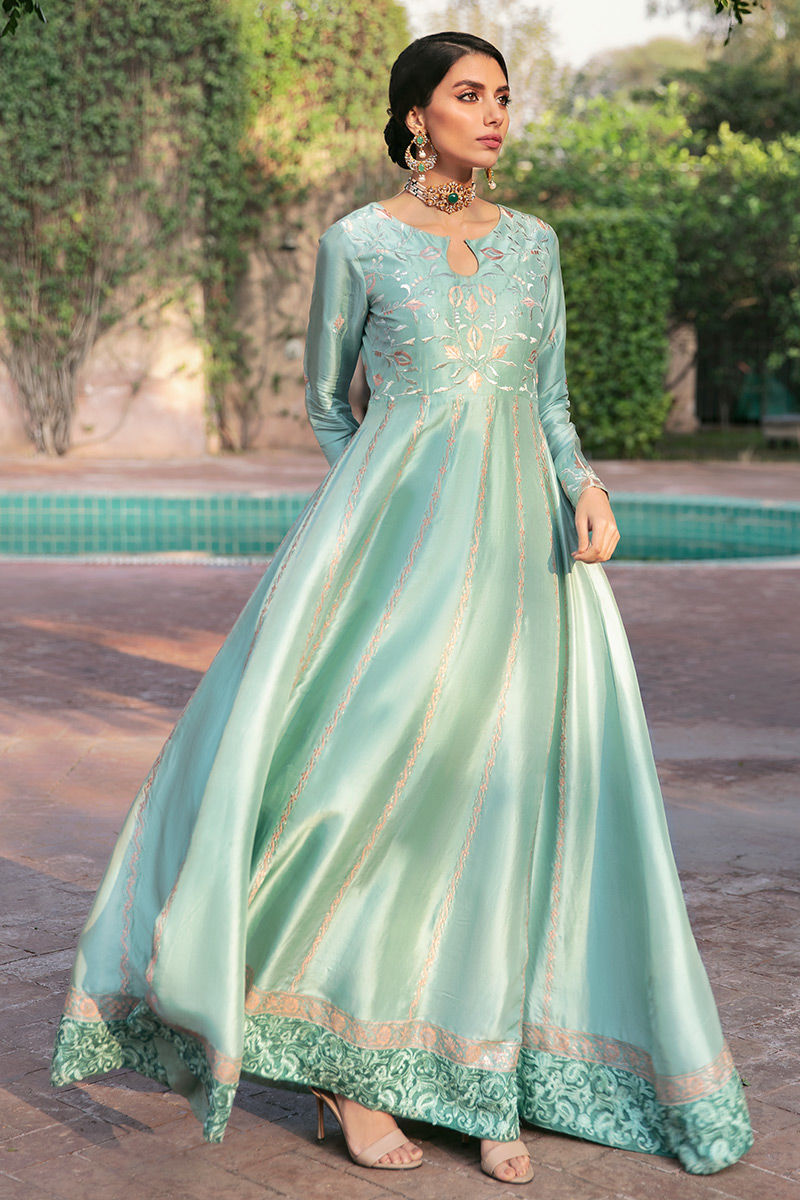 Ansab Jahangir | Luxury Silk Pret | SEAFOAM