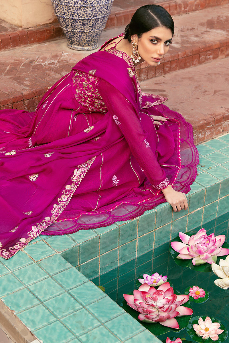 Ansab Jahangir | Luxury Silk Pret | FRENCH ROSE