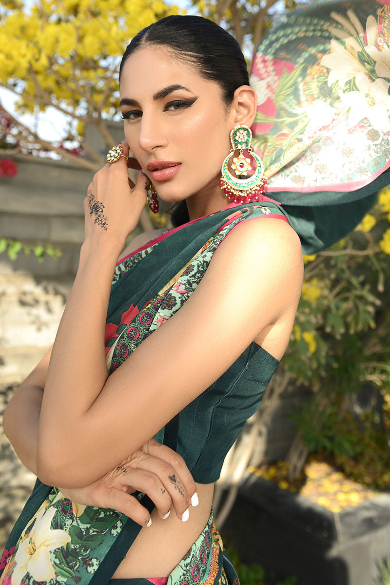 Ansab Jahangir | Luxury Silk Pret | DEEP TEAL