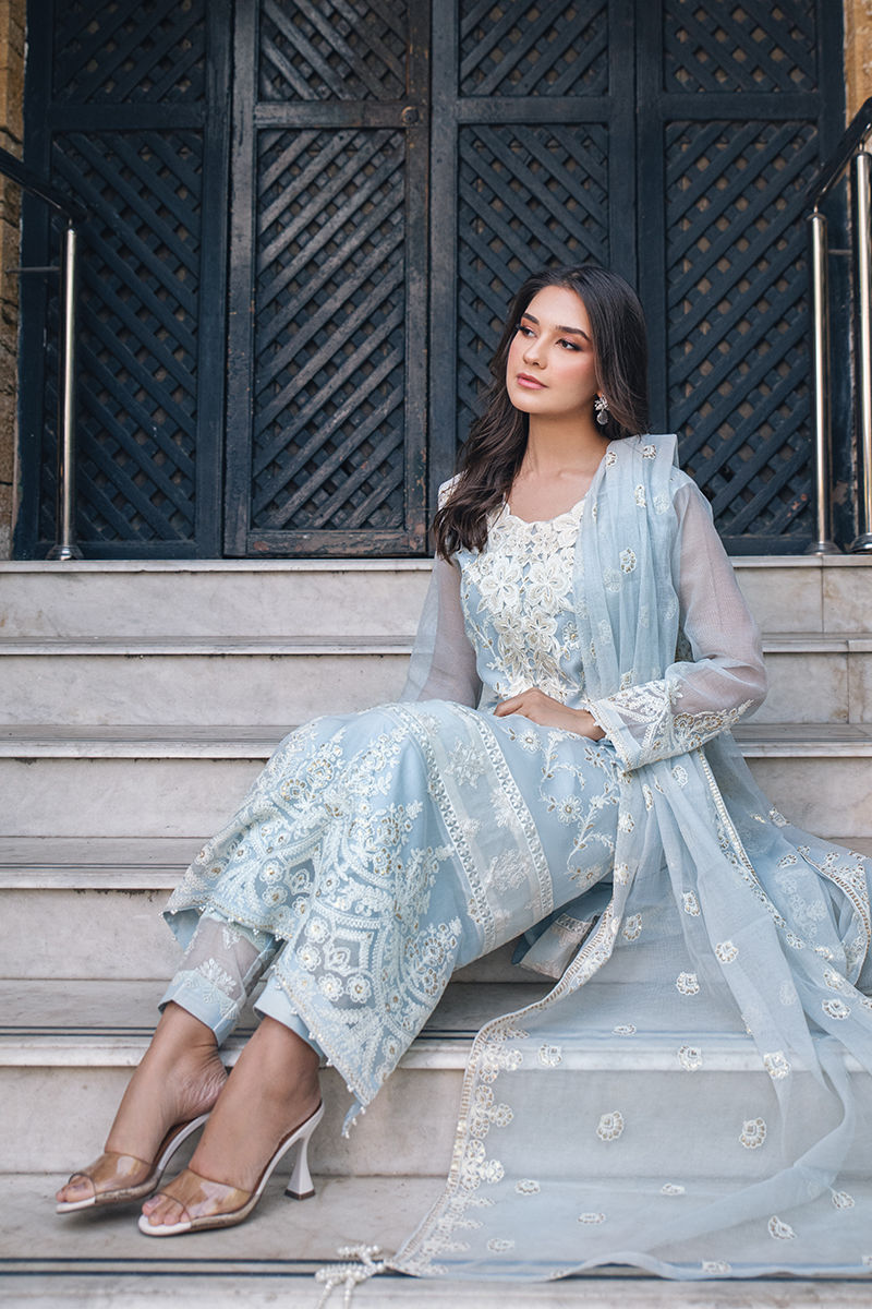 Fatima Khan | Luxury Pret 24 | LILY BLUE