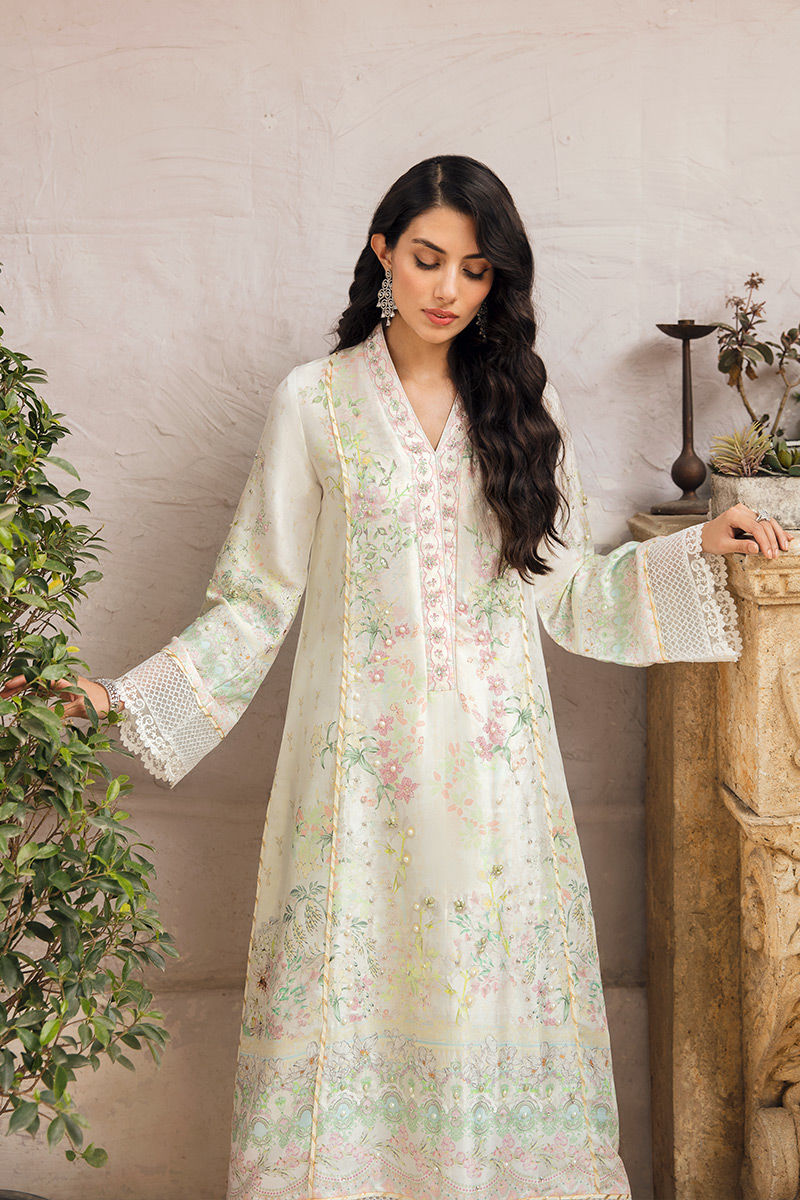 Ansab Jahangir | Luxury Silk Pret | WHISPER WHITE