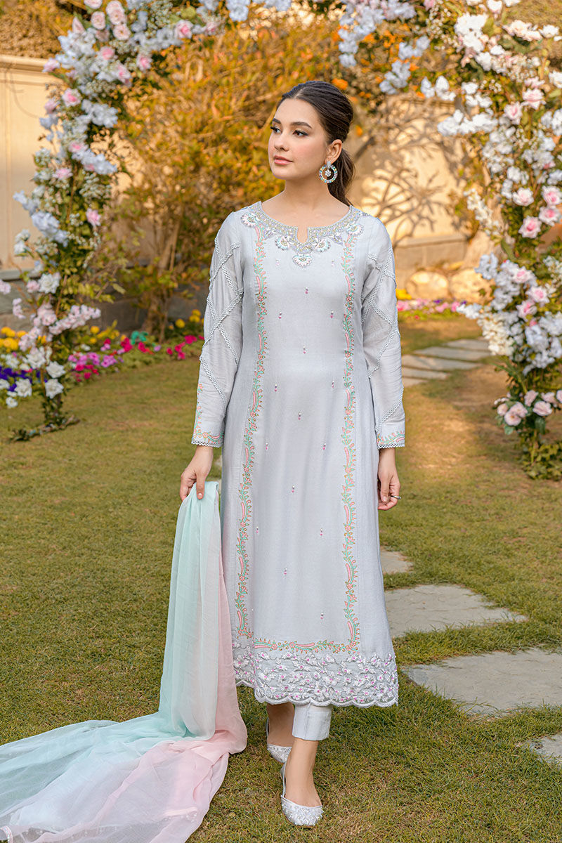 Fatima Khan | Luxury Pret 24 | FRENCH GREY