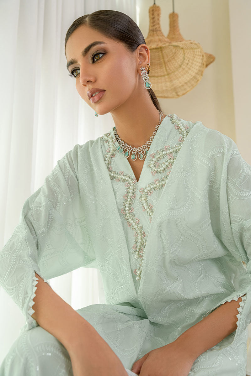 Fatima Khan | Luxury Pret 24 | AZURE MINT KAFTAN