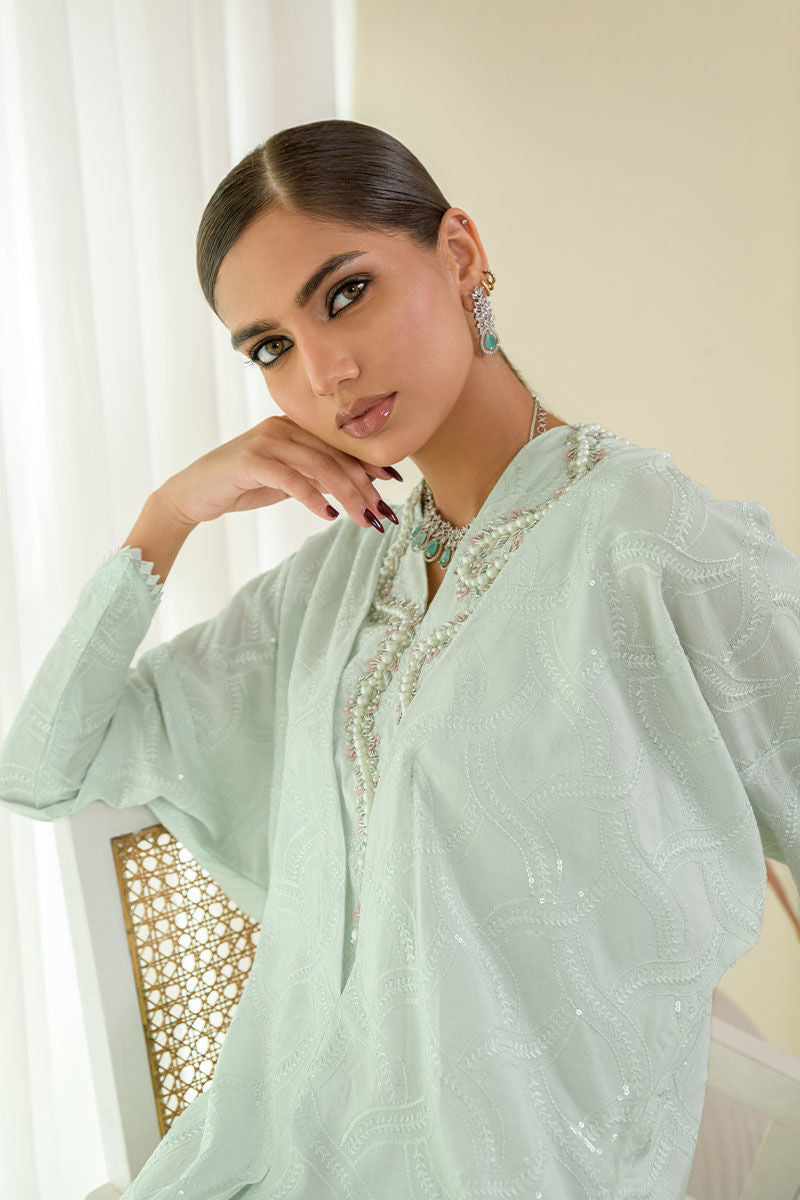 Fatima Khan | Luxury Pret 24 | AZURE MINT KAFTAN