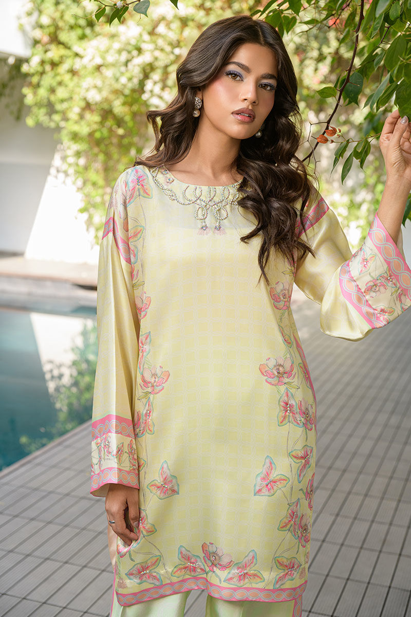 Fatima Khan | Eid Digital Silk Prints | Blossoms
