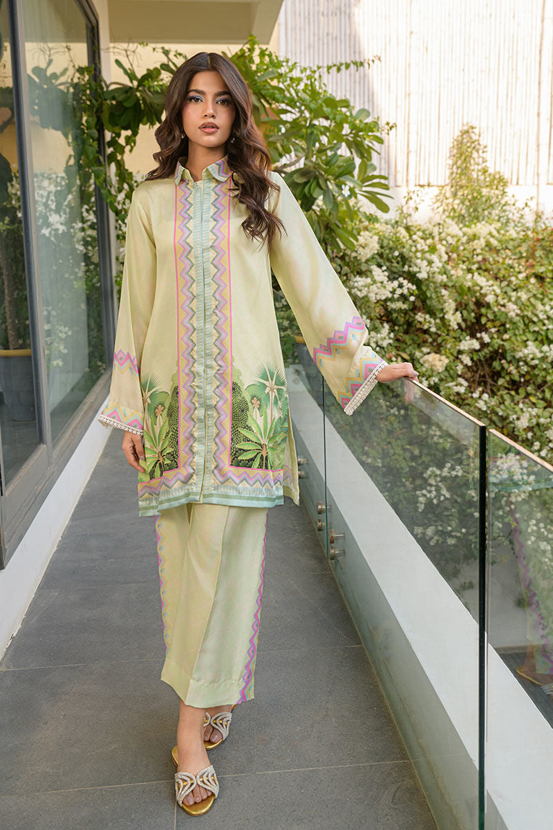 Fatima Khan | Eid Digital Silk Prints |   Pastel Orchid