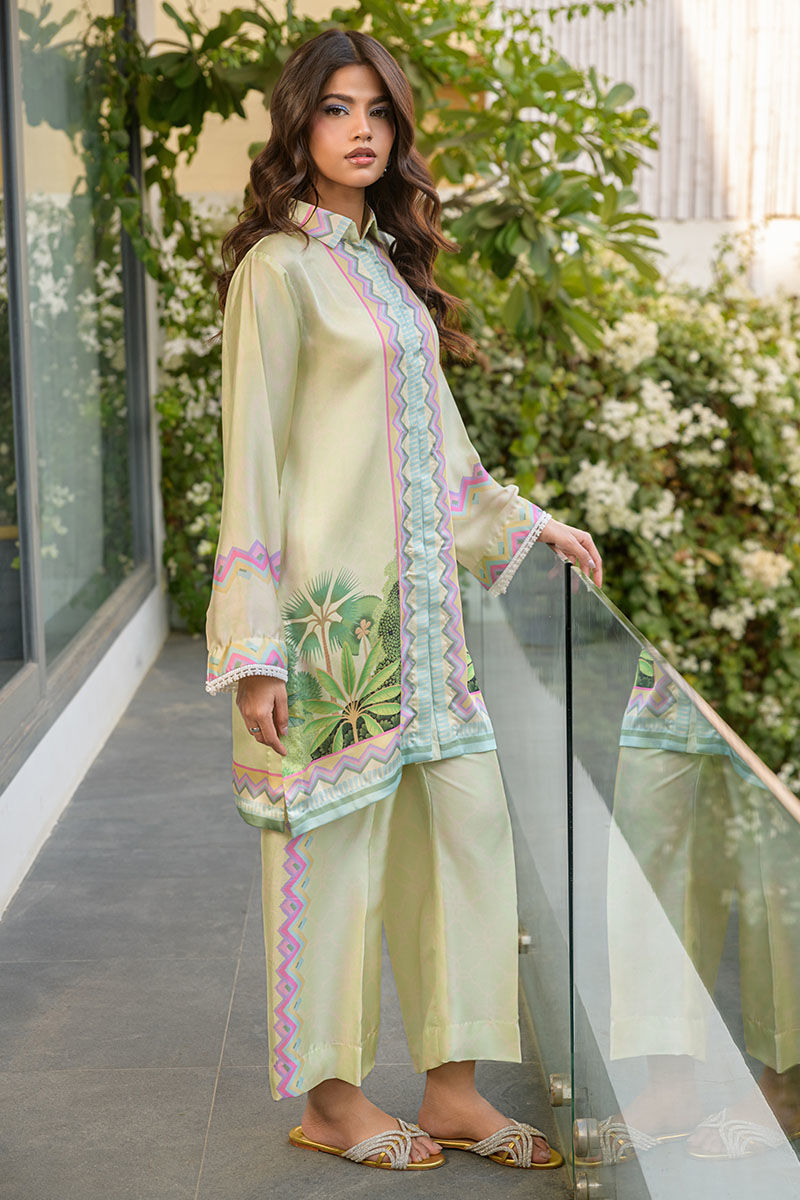 Fatima Khan | Eid Digital Silk Prints |   Pastel Orchid