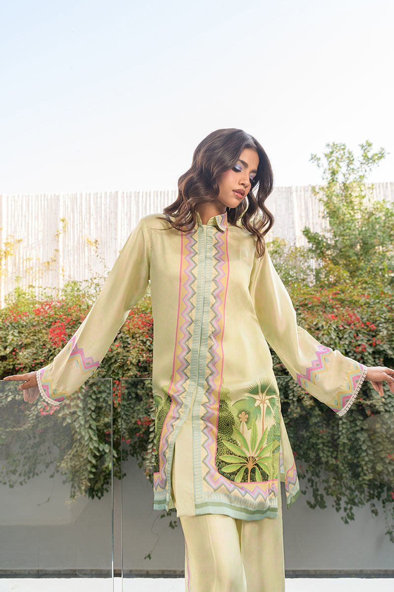 Fatima Khan | Eid Digital Silk Prints |   Pastel Orchid