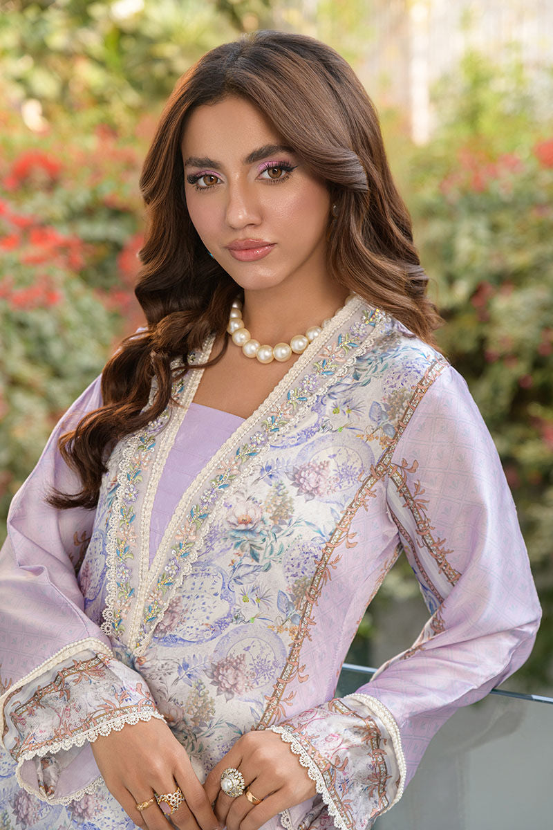 Fatima Khan | Eid Digital Silk Prints |   Aqua Coral