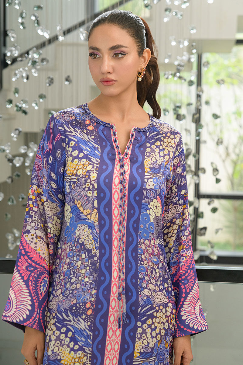 Fatima Khan | Eid Digital Silk Prints | Amethyst