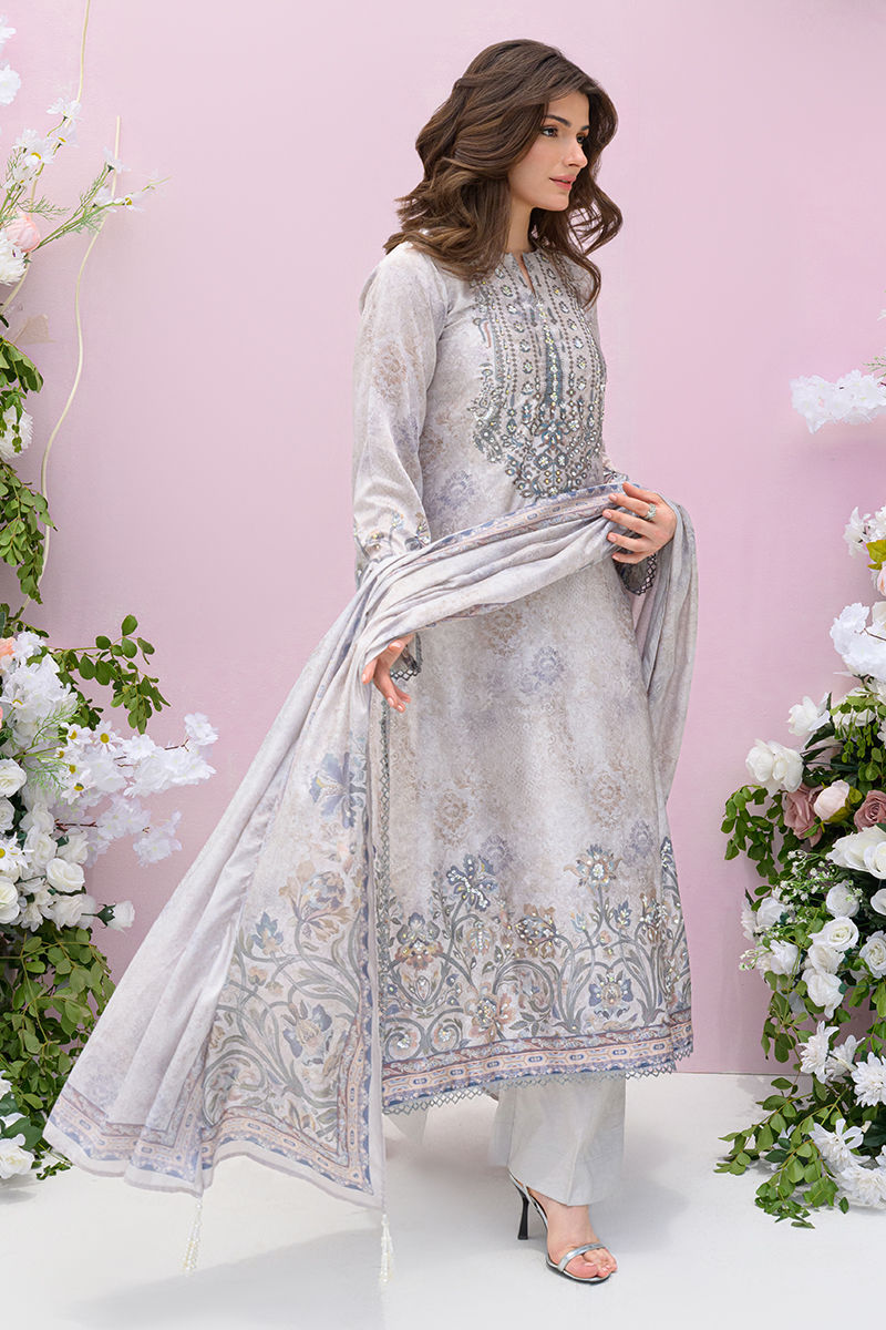 Fatima Khan | Eid Digital Silk Prints |   Moonlit Grace