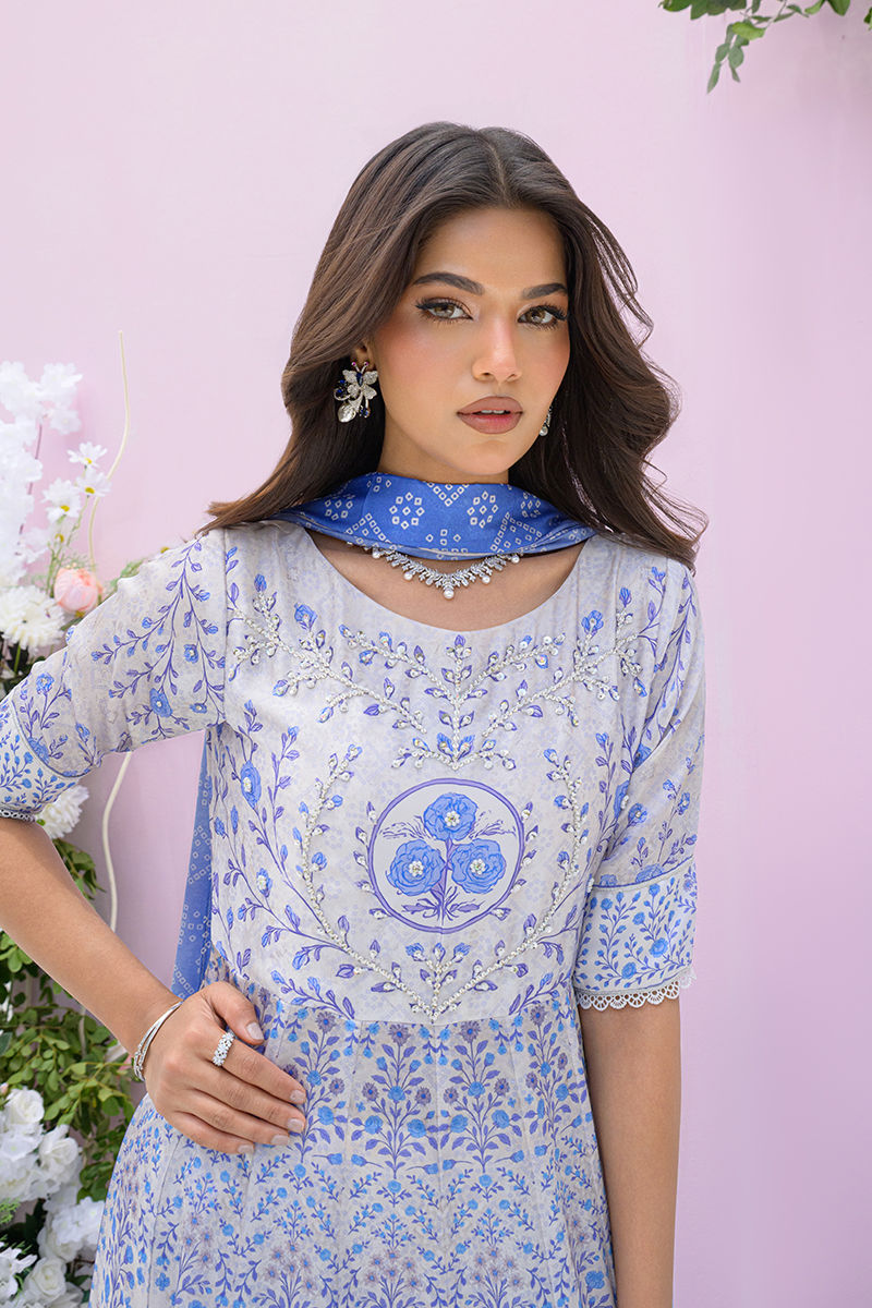 Fatima Khan | Prints and Petals | Azure Blue