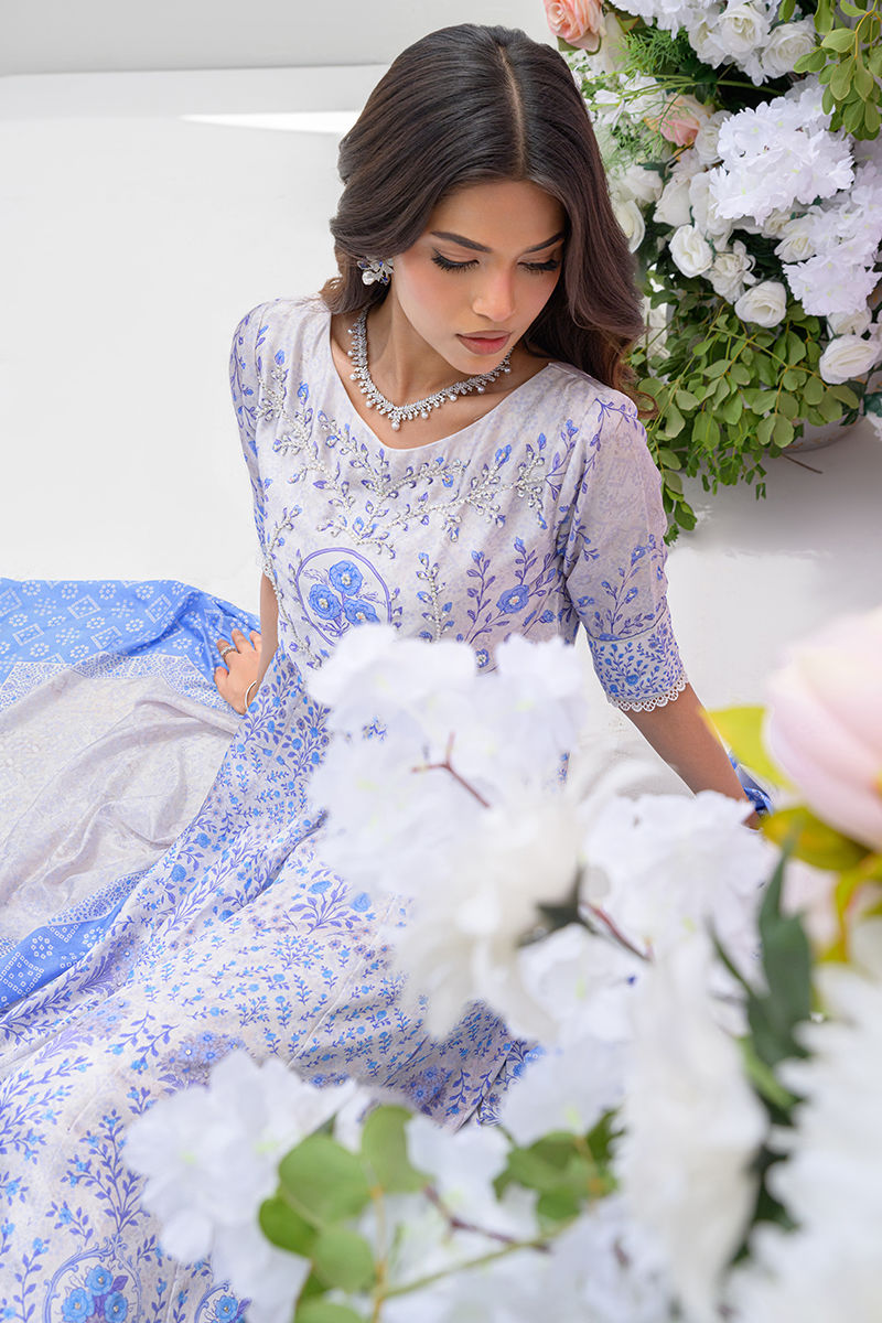 Fatima Khan | Prints and Petals | Azure Blue