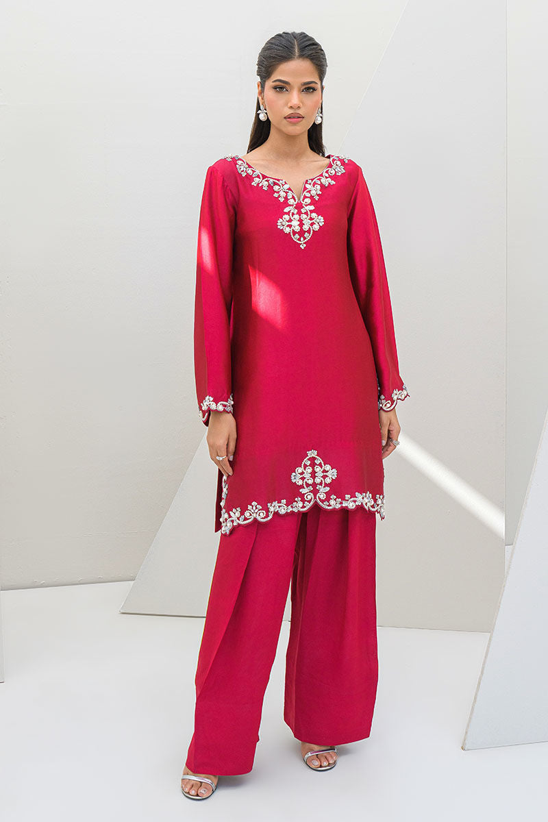 Fatima Khan | Serene Eid Luxe Pret | Ruby Rouge