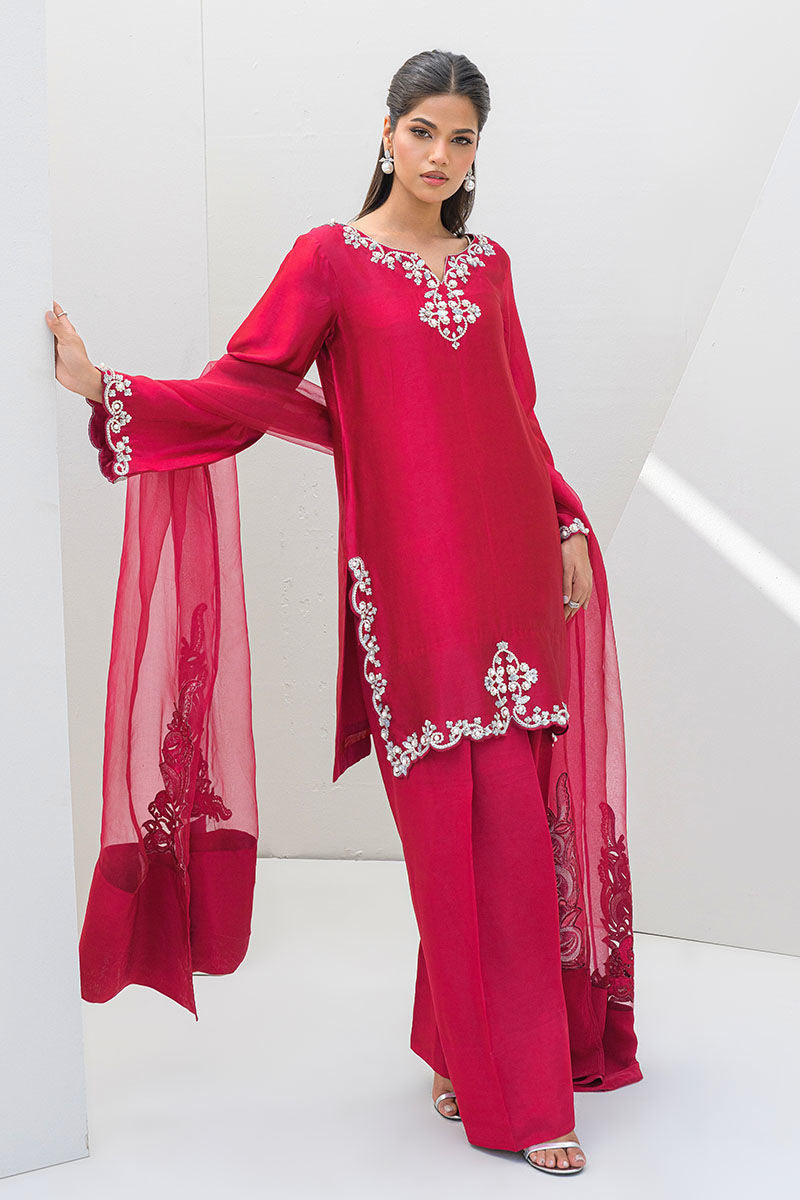 Fatima Khan | Serene Eid Luxe Pret | Ruby Rouge