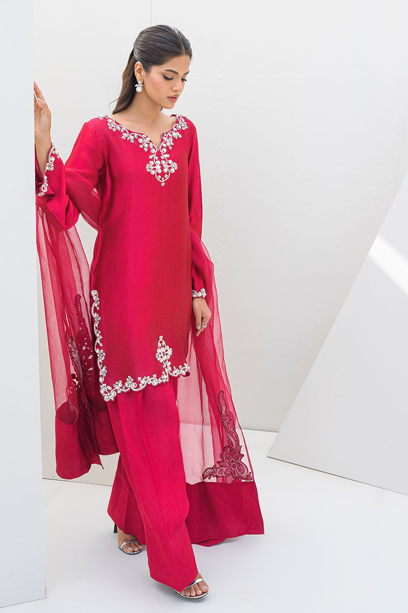 Fatima Khan | Serene Eid Luxe Pret | Ruby Rouge