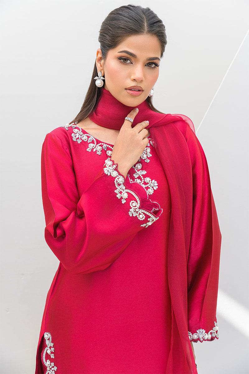Fatima Khan | Serene Eid Luxe Pret | Ruby Rouge